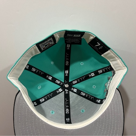 New Era, 59Fifty Fitted Hat, New York Mets, Green & Black - Picture 8 of 11